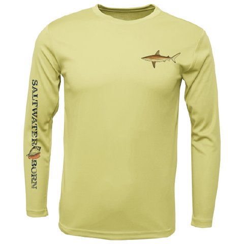 Blacktip on Chest Long Sleeve UPF 50+ Dry-Fit Shirt