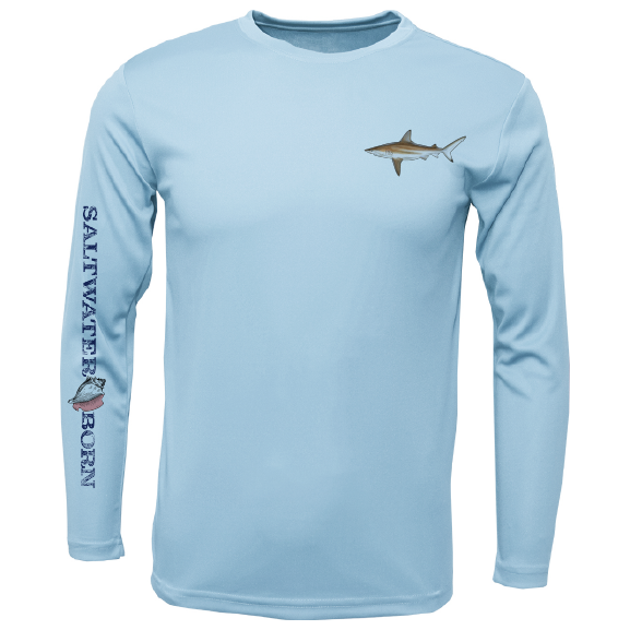 Blacktip on Chest Long Sleeve UPF 50+ Dry-Fit Shirt – Saltwater Born