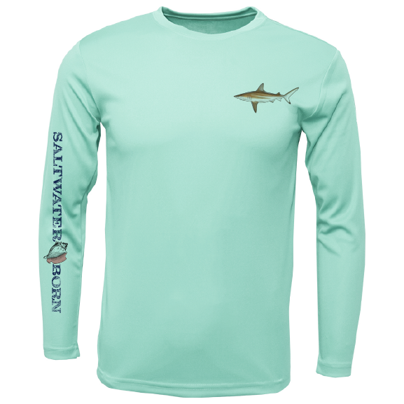 SK Blacktip on Chest Long Sleeve UPF 50+ Dry-Fit Shirt
