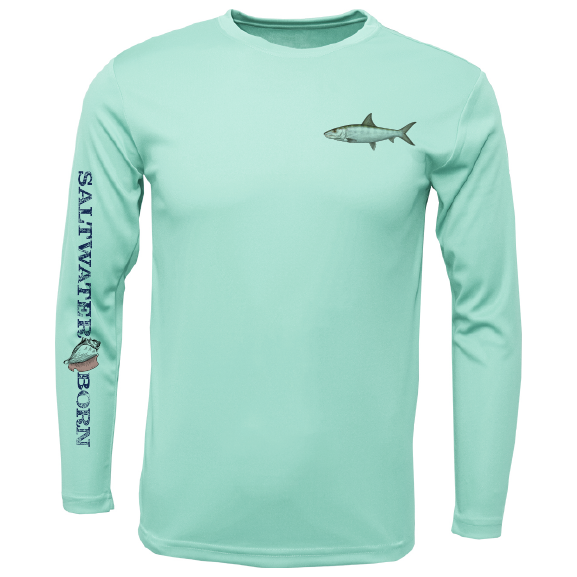 SK Bonefish on Chest Long Sleeve UPF 50+ Dry-Fit Shirt – Saltwater Born