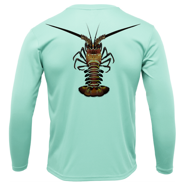 Florida Keys Realistic Lobster Camisa de manga larga para hombre UPF 50+ Dry-Fit