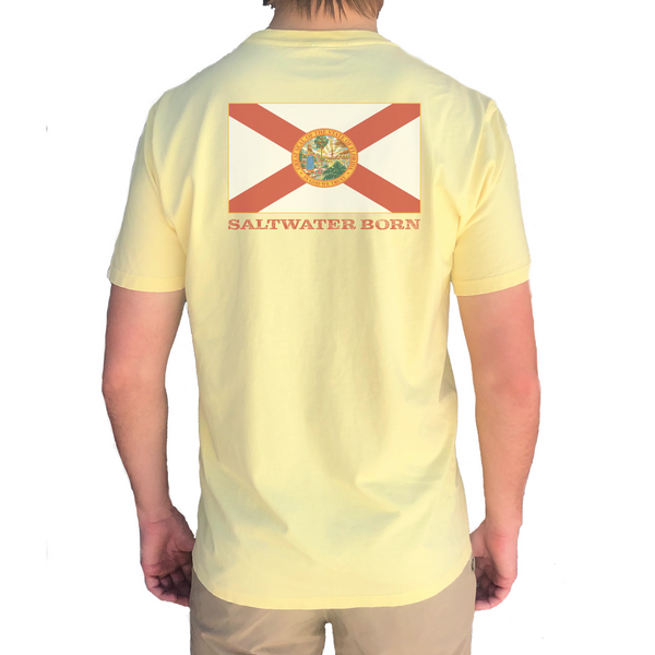Camiseta de algodón orgánico con bandera de Florida