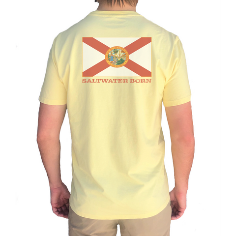 Camiseta de algodón orgánico con bandera de Florida