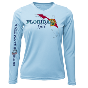 Key West Florida Girl Long Sleeve UPF 50+ Dry-Fit Shirt