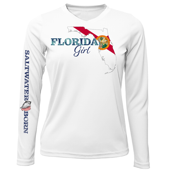 Key West Florida Camisa de manga larga para niña UPF 50+ Dry-Fit 