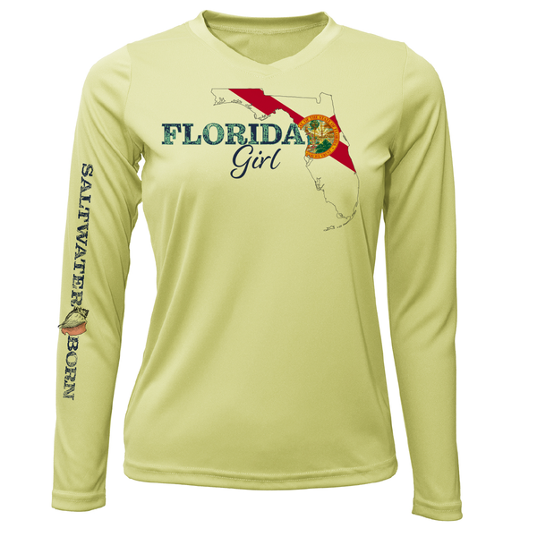 Key West Florida Camisa de manga larga para niña UPF 50+ Dry-Fit 