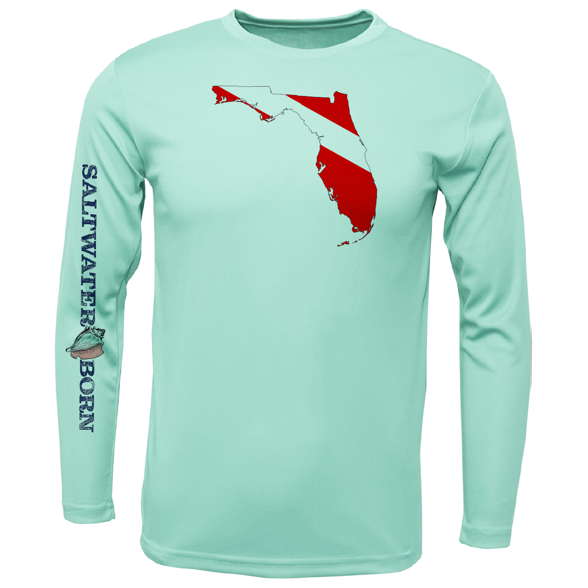 Key West, FL Florida Diver Long Sleeve UPF 50+ Dry-Fit Shirt