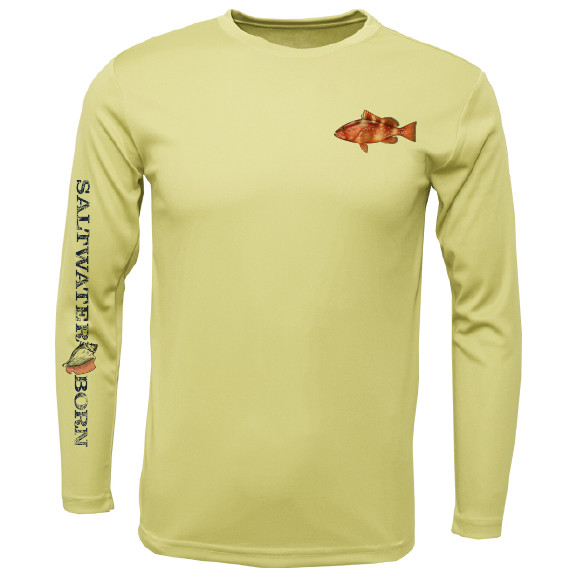 Clean Grouper Long Sleeve UPF 50+ Dry-Fit Shirt – Saltwater Born