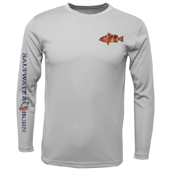 SK Grouper on Chest Long Sleeve UPF 50+ Dry-Fit Shirt