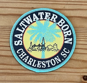 Saltwater Born Charleston, SC Embroidered Patch