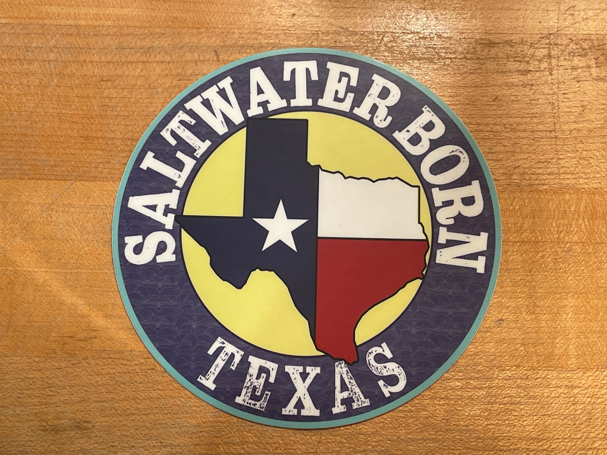 Saltwater Born State of Texas Sticker