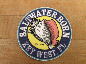 Saltwater Born Key West Sticker