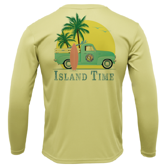 Key West, FL Island Time Men's Long Sleeve UPF 50+ Dry-Fit Shirt