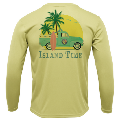 Key West, FL Island Time Men's Long Sleeve UPF 50+ Dry-Fit Shirt