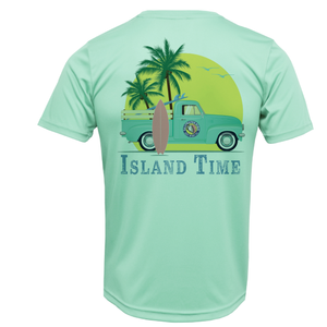 Key West, FL Island Time Men's Short Sleeve UPF 50+ Dry-Fit Shirt