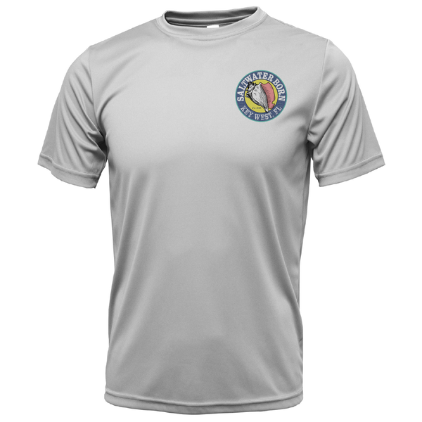 Key West, FL Island Time Men's Short Sleeve UPF 50+ Dry-Fit Shirt