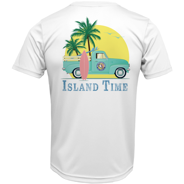 Key West Island Time Camisa de manga corta UPF 50+ Dry-Fit para hombre