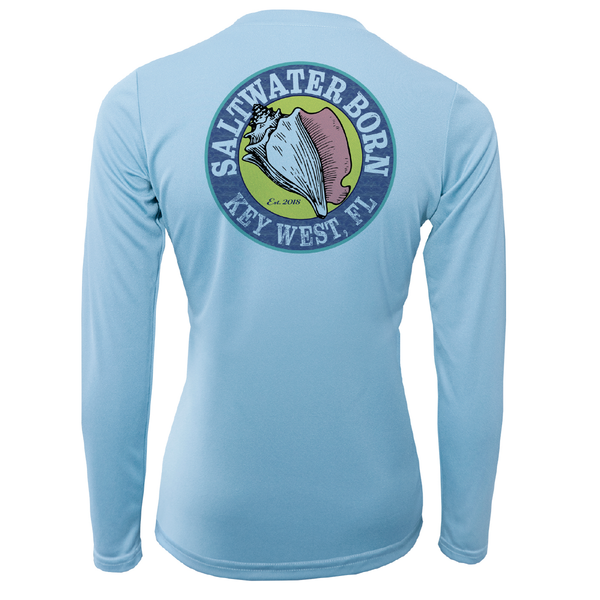 Key West Horseshoe Crab Camisa de manga larga para mujer UPF 50+ Dry-Fit