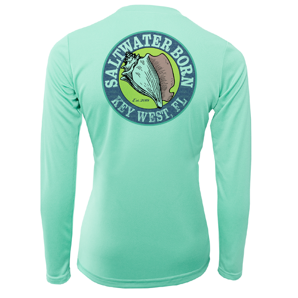 Key West Horseshoe Crab Camisa de manga larga para mujer UPF 50+ Dry-Fit