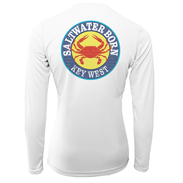 Key West Steamed Crab Camisa de manga larga para mujer UPF 50+ Dry-Fit