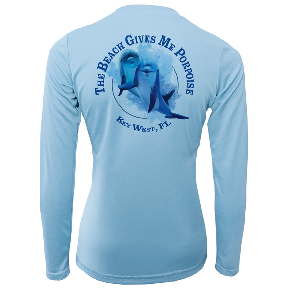 Key West "The Beach Gives me Porpoise" Women's Long Sleeve UPF 50+ Dry-Fit Shirt