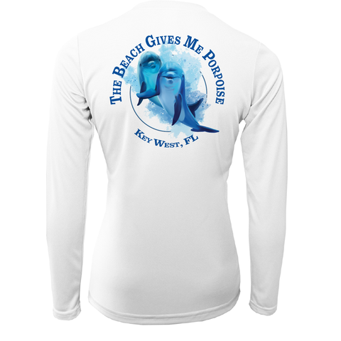 Key West "The Beach Gives me Porpoise" Women's Long Sleeve UPF 50+ Dry-Fit Shirt