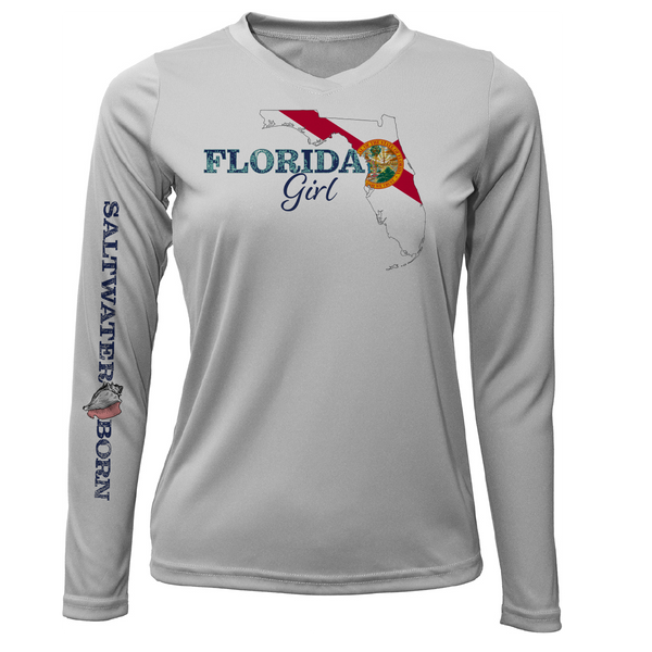 Linear Logo Stuart Florida Girl Long Sleeve UPF 50+ Dry-Fit Shirt