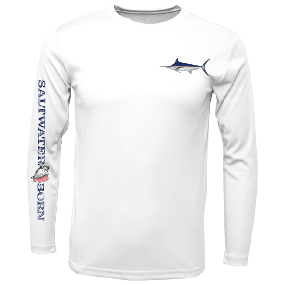 Clean Marlin Long Sleeve UPF 50+ Dry-Fit Shirt