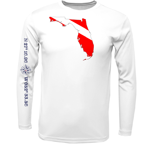 Siesta Key, FL Florida Diver Long Sleeve UPF 50+ Dry-Fit Shirt