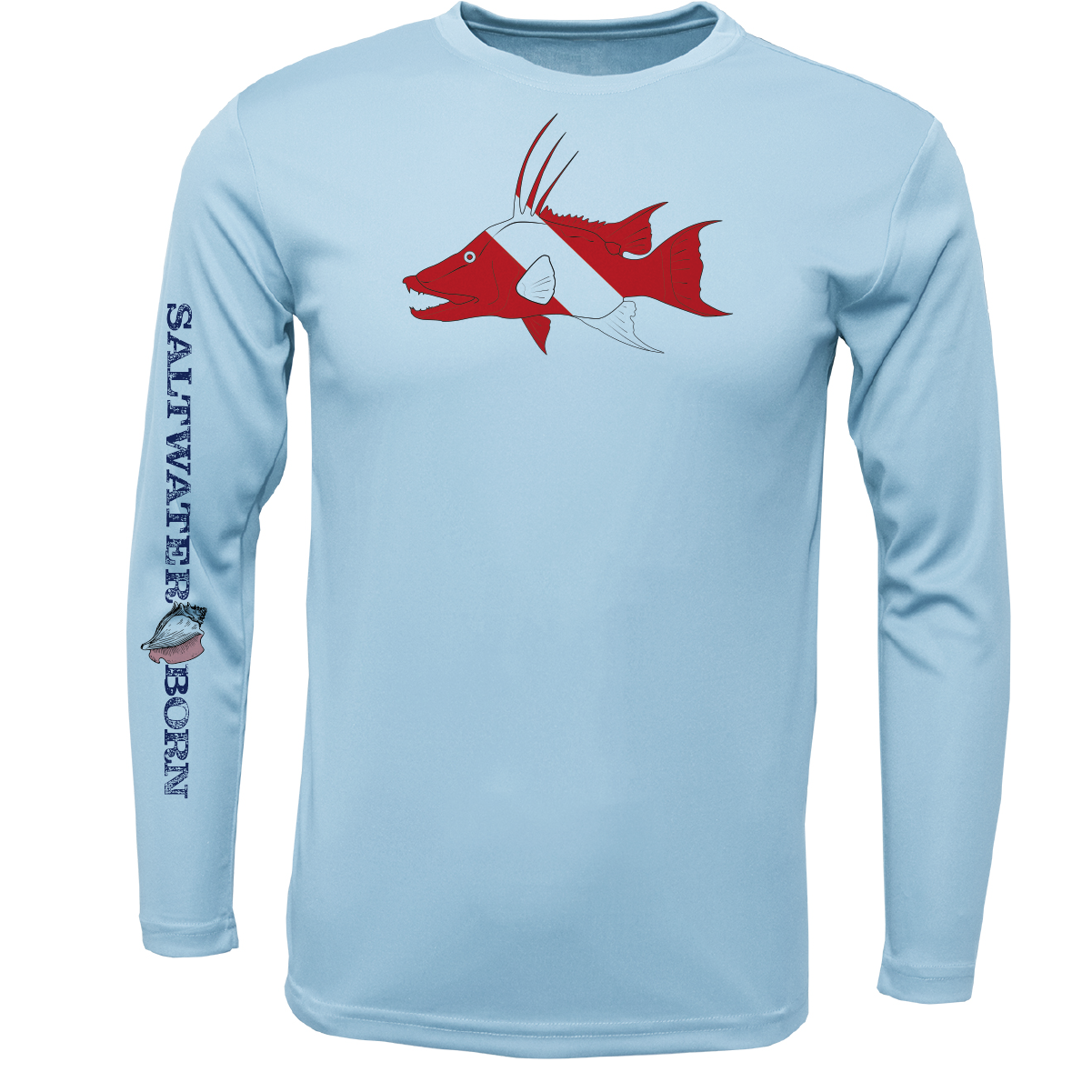 Key West, FL Hogfish Diver Long Sleeve UPF 50+ Dry-Fit Shirt – Saltwater  Born