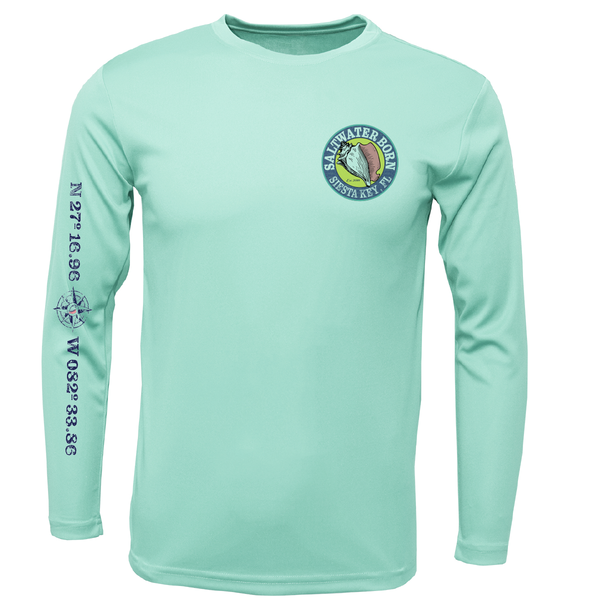 Siesta Key, FL Redfish Long Sleeve UPF 50+ Dry-Fit Shirt