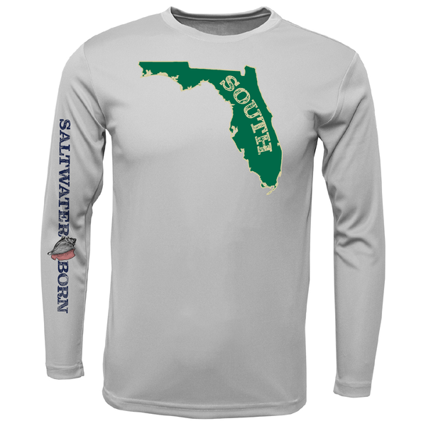 Green and Gold Long Sleeve UPF 50+ Dry-Fit Shirt