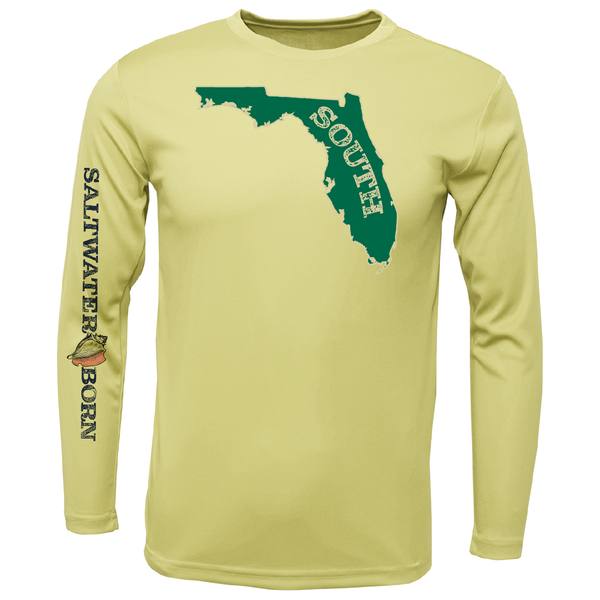 USF Green and Gold Long Sleeve UPF 50+ Dry-Fit Shirt