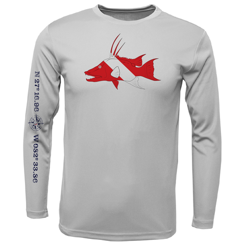 Siesta Key, FL Hogfish Diver Long Sleeve UPF 50+ Dry-Fit Shirt