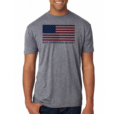 Camiseta suave con bandera americana vintage