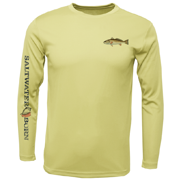 SK Redfish on Chest Long Sleeve UPF 50+ Dry-Fit Shirt
