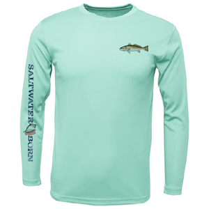 Camisa Dry-Fit de manga larga con protección UPF 50+ de Redfish en el pecho