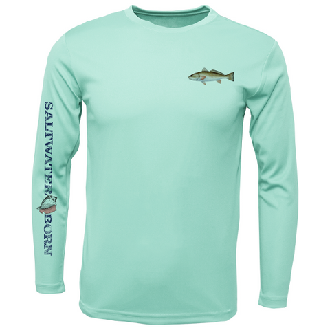Redfish on Chest Long Sleeve UPF 50+ Dry-Fit Shirt