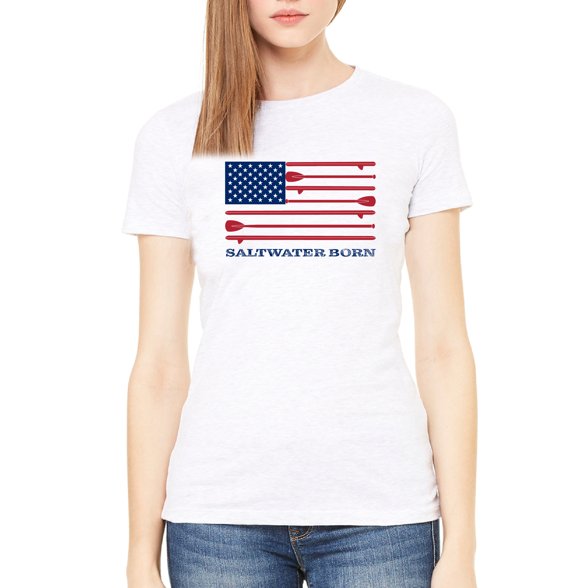 Camiseta SUP con bandera americana