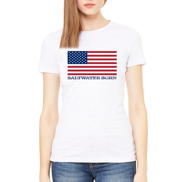 Camiseta con bandera americana