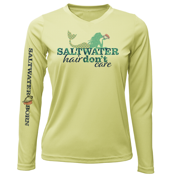 Key West "Saltwater Hair...Don't Care" Long Sleeve UPF 50+ Dry-Fit Shirt