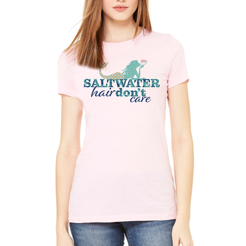 Camiseta "El pelo de agua salada no importa"