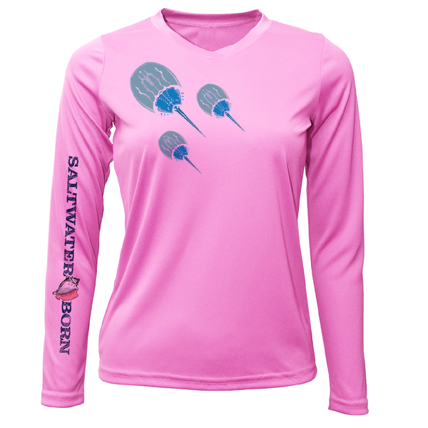 Siesta Key Horseshoe Crab Women's Long Sleeve UPF 50+ Dry-Fit Shirt