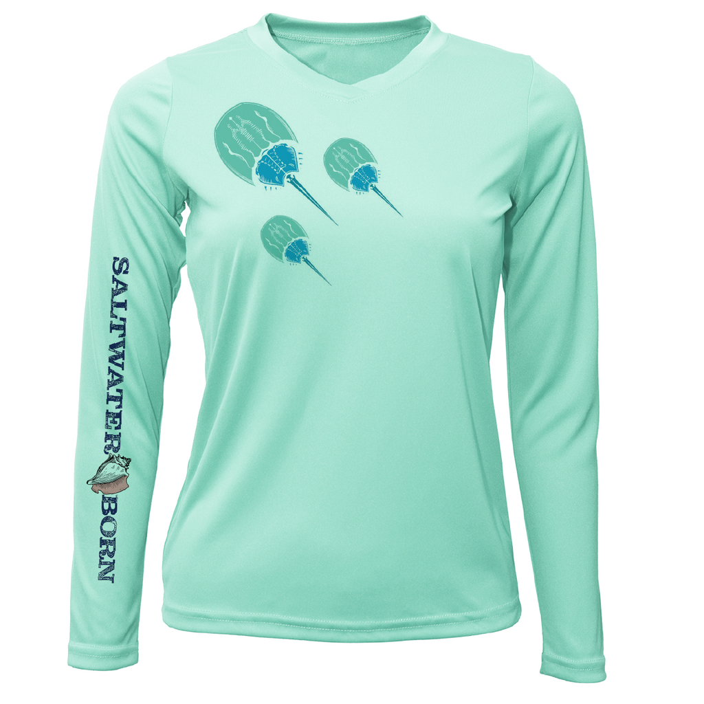 Siesta Key Horseshoe Crab Women's Long Sleeve UPF 50+ Dry-Fit Shirt –  Saltwater Born