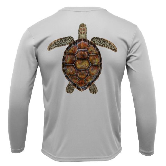 Siesta Key Realistic Turtle Long Sleeve UPF 50+ Dry-Fit Shirt
