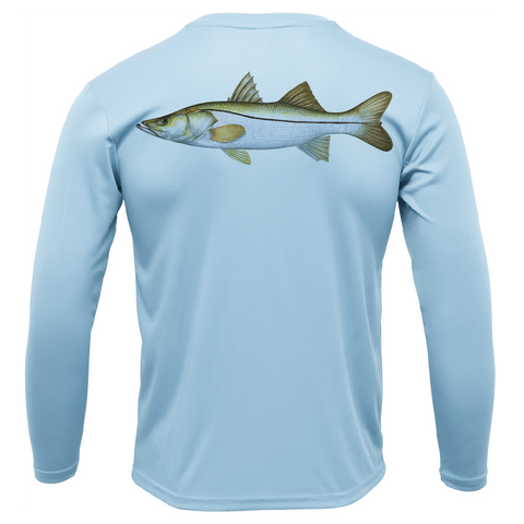 Siesta Key, FL Snook Men's Long Sleeve UPF 50+ Dry-Fit Shirt