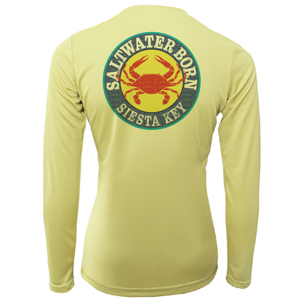 Siesta Key Steamed Crab Women's Long Sleeve UPF 50+ Dry-Fit Shirt