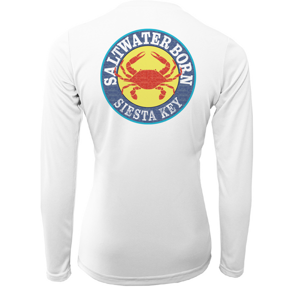 Siesta Key Steamed Crab Women's Long Sleeve UPF 50+ Dry-Fit Shirt