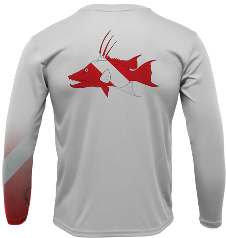 Siesta Key Hogfish Diver with Scuba Sleeve LS UPF 50+ Dry-Fit Shirt