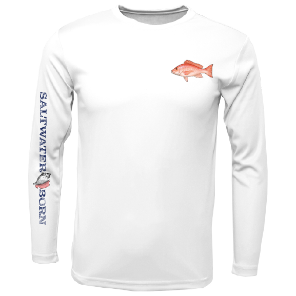 SK Snapper on Chest Long Sleeve UPF 50+ Dry-Fit Shirt